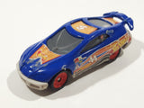 1999 Hot Wheels Future NASCAR Blue Die Cast Toy Car Vehicle McDonald's Happy Meal