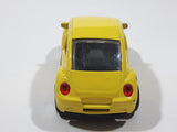Volkswagen Beetle Bug Yellow Pull Back Die Cast Toy Car Vehicle with Opening Doors