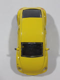 Volkswagen Beetle Bug Yellow Pull Back Die Cast Toy Car Vehicle with Opening Doors
