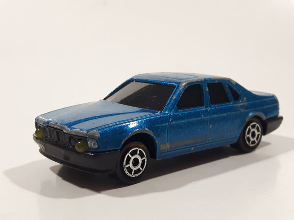 Vintage Majorette Sonic Flashers BMW 750i Blue Die Cast Toy Car Vehicle