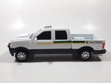 ERTL John Deere Pickup Truck White Plastic and Pressed Steel Die Cast Toy Car Vehicle 8 1/2" Long