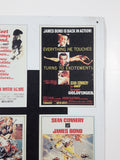 Vintage 1988 James Bond 007 Series Sean Connery Actor White 11" x 16" Tin Metal Sign