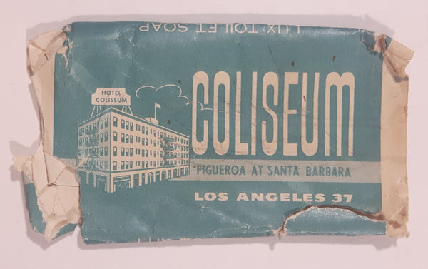 Vintage Hotel Coliseum Figueroa At Santa Barbara Los Angeles 37 Lux Toilet Soap Package EMPTY