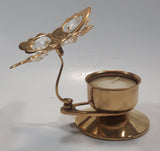 Vintage Austrian Crystal Delight 24K Gold Plated Crystal Wing Butterfly Tealight Candle Holder