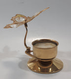 Vintage Austrian Crystal Delight 24K Gold Plated Crystal Wing Butterfly Tealight Candle Holder