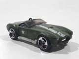 2008 Hot Wheels TEAM: Engine Revealers Shelby Cobra 427 S/C Matte Olive Army Green Die Cast Toy Car Vehicle with Opening Hood