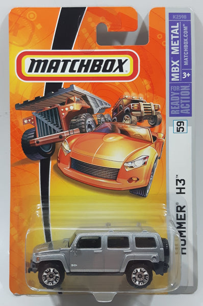 2006 Matchbox MBX Metal Hummer H3 Metalflake Silver Die Cast Toy Car Vehicle New in Package