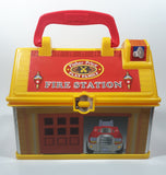 2008 Mattel Fisher Price Play Family Fire Station Toy Plastic Container with Handle