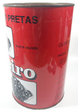 Vintage Ribeiro Azeitonas Pretas Black Olives Large Red 9 1/2" Tall Metal Can Made in Portugal