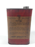 Rare Antique Kemso Chemicals Co. Hydraulic Shock Absorber Fluid No. 1 For Lovejoy, Monroe, Rolls Royce And Others Of This Type 7 1/4" Tall 32 Fl. Ozs. Metal Can with Paper Label Sarnia Ontario