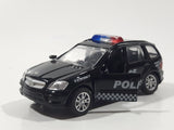 MiniAuto 6401H Police Special Agent Black Pull Back Die Cast Toy Car Vehicle with Opening Doors