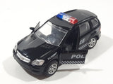 MiniAuto 6401H Police Special Agent Black Pull Back Die Cast Toy Car Vehicle with Opening Doors