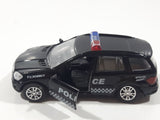 MiniAuto 6401H Police Special Agent Black Pull Back Die Cast Toy Car Vehicle with Opening Doors