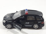 MiniAuto 6401H Police Special Agent Black Pull Back Die Cast Toy Car Vehicle with Opening Doors