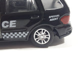 MiniAuto 6401H Police Special Agent Black Pull Back Die Cast Toy Car Vehicle with Opening Doors