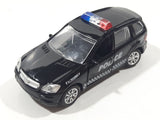 MiniAuto 6401H Police Special Agent Black Pull Back Die Cast Toy Car Vehicle with Opening Doors