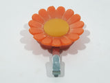 Vintage 1970s Orange and Yellow Plastic 1 1/2" Fridge Magnet Hanging Spoon Clip