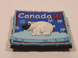 Canada Polar Bear on Iceberg 1 1/2" x 1 1/2" Thick Rubber Fridge Magnet