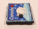 Canada Polar Bear on Iceberg 1 1/2" x 1 1/2" Thick Rubber Fridge Magnet