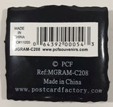 Canada Polar Bear on Iceberg 1 1/2" x 1 1/2" Thick Rubber Fridge Magnet