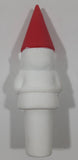True Zoo Henri Gnome Shaped White with Red Hat 4 3/8" Tall Rubber Wine Bottle Stopper and Pourer