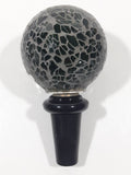 Mosaic Glass Ball Shaped 4" Tall Wine Bottle Stopper