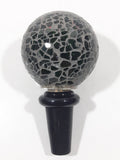 Mosaic Glass Ball Shaped 4" Tall Wine Bottle Stopper