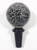 Mosaic Glass Ball Shaped 4" Tall Wine Bottle Stopper