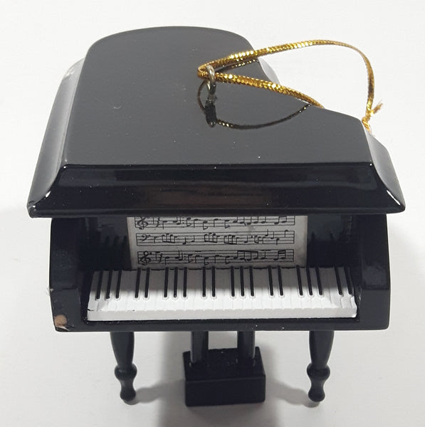 Baby Grand Piano with Opening Top Wood Hanging Christmas Tree Ornament
