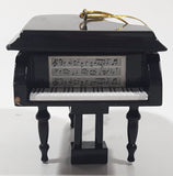 Baby Grand Piano with Opening Top Wood Hanging Christmas Tree Ornament