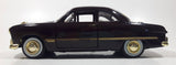 Motor Max 1949 Ford Coupe Burgundy with Gold Trim 1/24 Scale Die Cast Toy Car Vehicle with Opening Doors Hood and Trunk