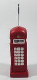 U.K. British London England Red Telephone Booth Shaped 5 1/2" Tall Resin Bottle Opener Corkscrew