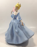 Vintage LJ Lady Jane with Hand Fan Blue Hand Painted 9 1/2" Tall Ceramic Figurine Statue