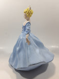 Vintage LJ Lady Jane with Hand Fan Blue Hand Painted 9 1/2" Tall Ceramic Figurine Statue