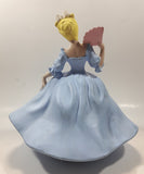 Vintage LJ Lady Jane with Hand Fan Blue Hand Painted 9 1/2" Tall Ceramic Figurine Statue