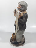 Vintage The Tycoon Man Pulling Ticker Paper 7" Tall Figurine Sculpture