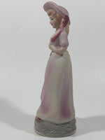 Vintage Homco Blue Boy Holding Black Hat and Pinkie Girl in Pink Dress 6" Tall Ceramic Figurine Set of 2
