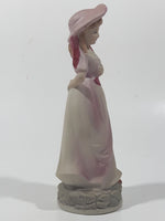 Vintage Homco Blue Boy Holding Black Hat and Pinkie Girl in Pink Dress 6" Tall Ceramic Figurine Set of 2