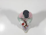 Vintage Japanese Geisha Girl with Symbols 6 1/2" Tall Lustre Lustreware Hand Painted Porcelain Figurine