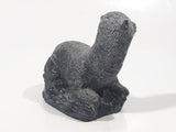 Vintage WE A Wolf Original Otter 3" Long Carved Soapstone Wildlife Figurine