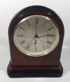 Westminster Chime Faux Wood Black and Brown Plastic 9 1/2" Tall Mantle Clock with Sound