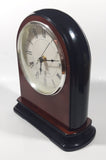 Westminster Chime Faux Wood Black and Brown Plastic 9 1/2" Tall Mantle Clock with Sound