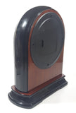 Westminster Chime Faux Wood Black and Brown Plastic 9 1/2" Tall Mantle Clock with Sound