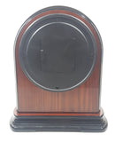 Westminster Chime Faux Wood Black and Brown Plastic 9 1/2" Tall Mantle Clock with Sound