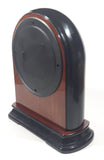 Westminster Chime Faux Wood Black and Brown Plastic 9 1/2" Tall Mantle Clock with Sound