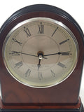 Westminster Chime Faux Wood Black and Brown Plastic 9 1/2" Tall Mantle Clock with Sound