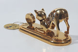 Crystal Temptations Strass Swarovski Crystal 24K Gold Plated Cat ST Clock