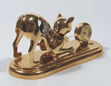 Crystal Temptations Strass Swarovski Crystal 24K Gold Plated Cat ST Clock