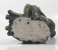 Green Frog with Red Bow Tie 7" Tall Resin Figurine