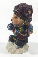 Winter Snow Teddy Bear 6" Tall Resin Figurine